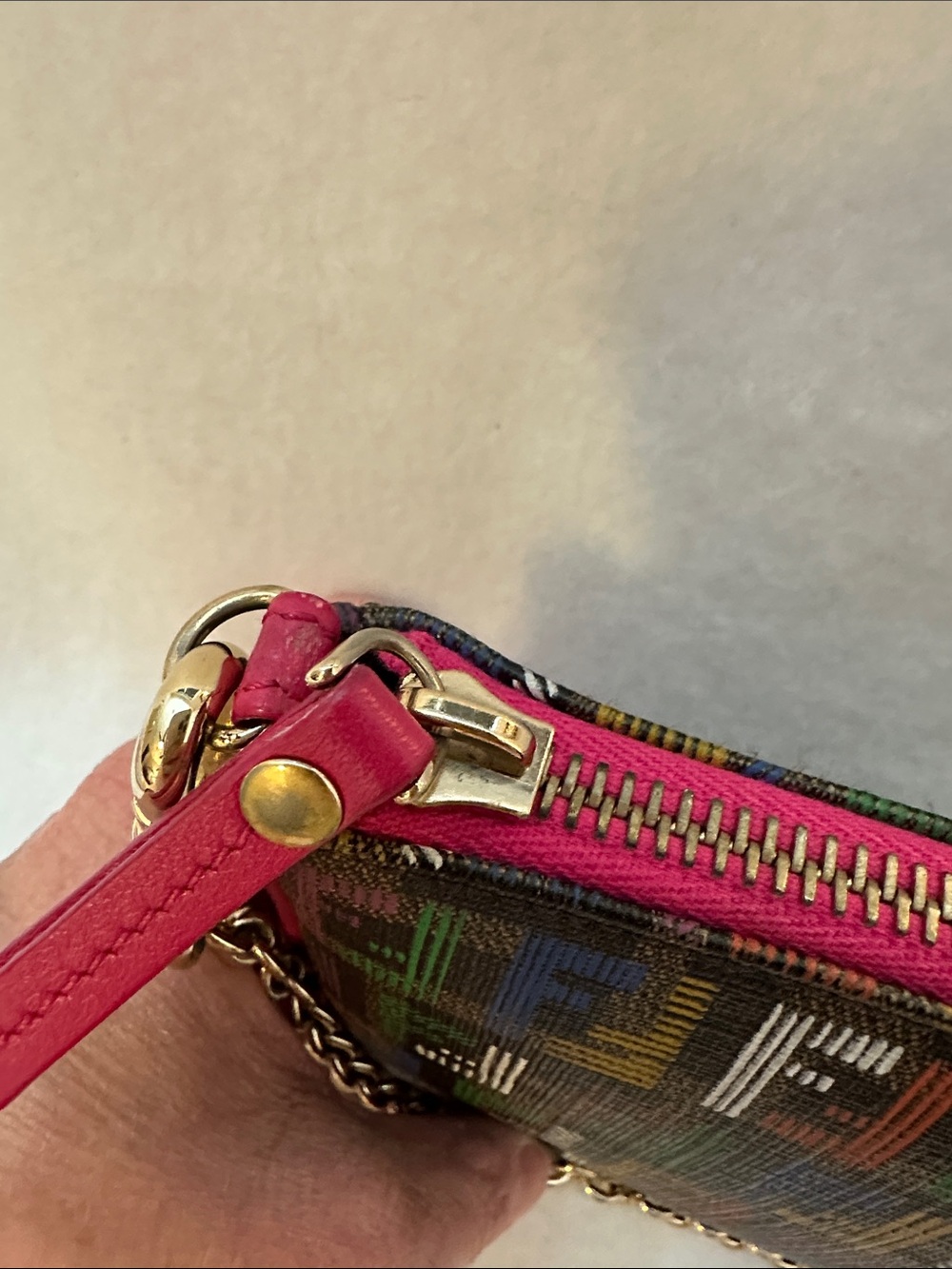 Fendi Zucca Coated Canvas Pochette - Picture 4 of 13